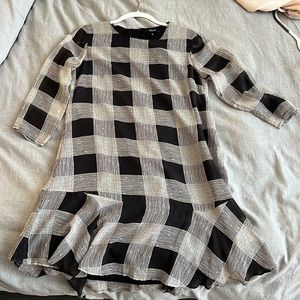 Madewell Larkin Plaid Silk Dress